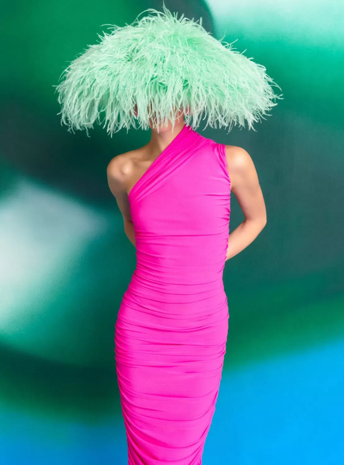 The Amaya Midi Dress In Magenta^Solace London Store