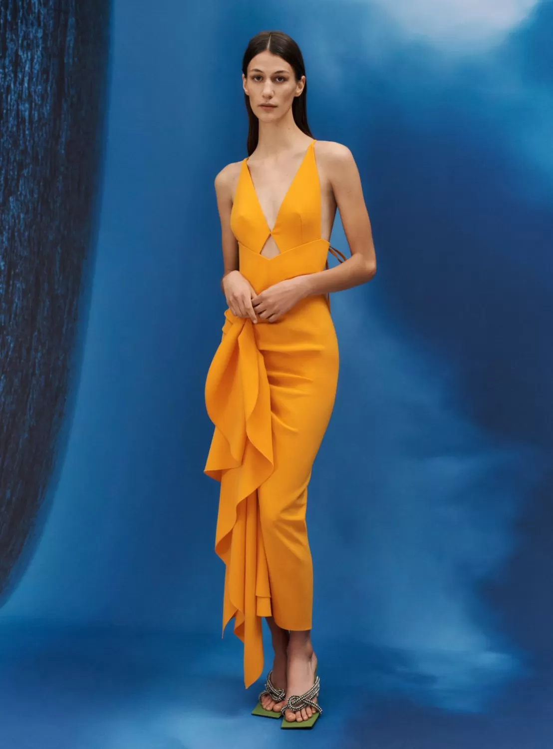 The Cora Midaxi Dress In Orange^Solace London Flash Sale