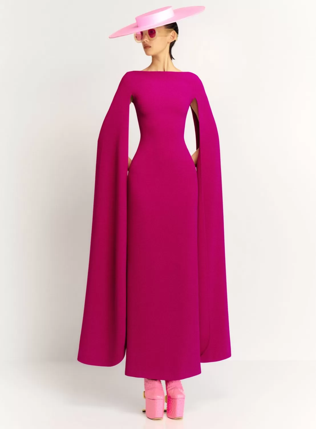 The Sadie Maxi Dress In Fuchsia^Solace London New